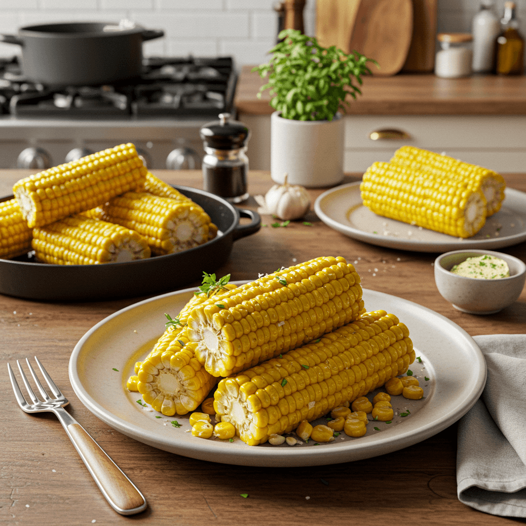 Oven-Roasted Corn with Herb-Infused Butter