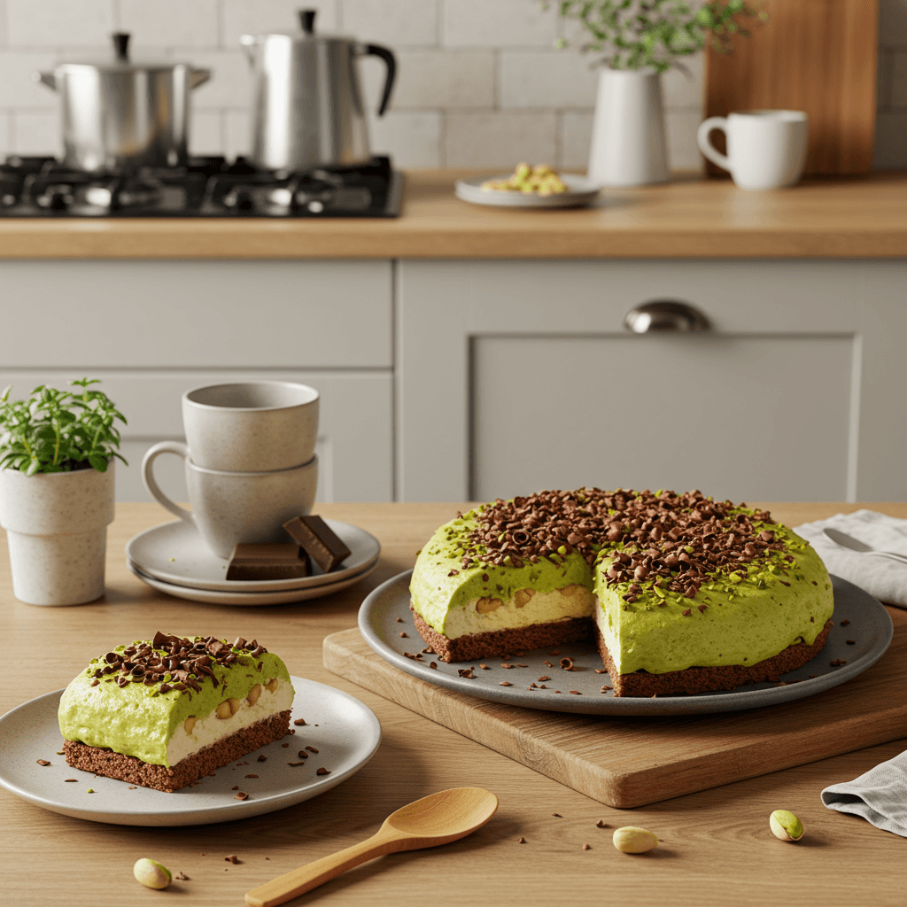 Pistachio Fior Di Latte Espresso Delight with Chocolate Shreds