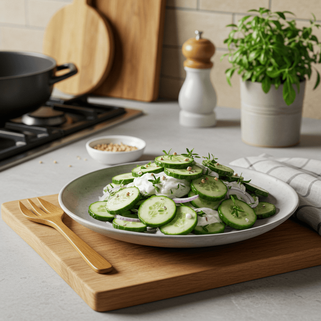 Refreshing Cucumber and Yogurt Herb Salad
