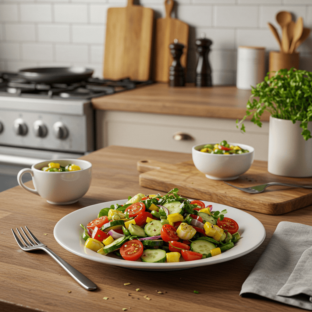 Refreshing Mediterranean Veggie Salad