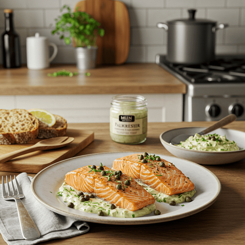 Salmon & Herb Delight: Creamy Capers and Horseradish Spread