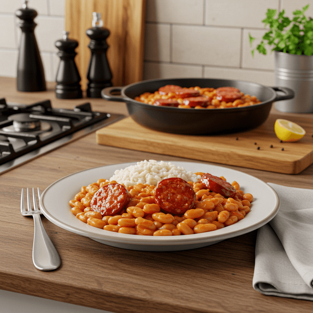Sauteed Chorizo & Baked Beans Delight