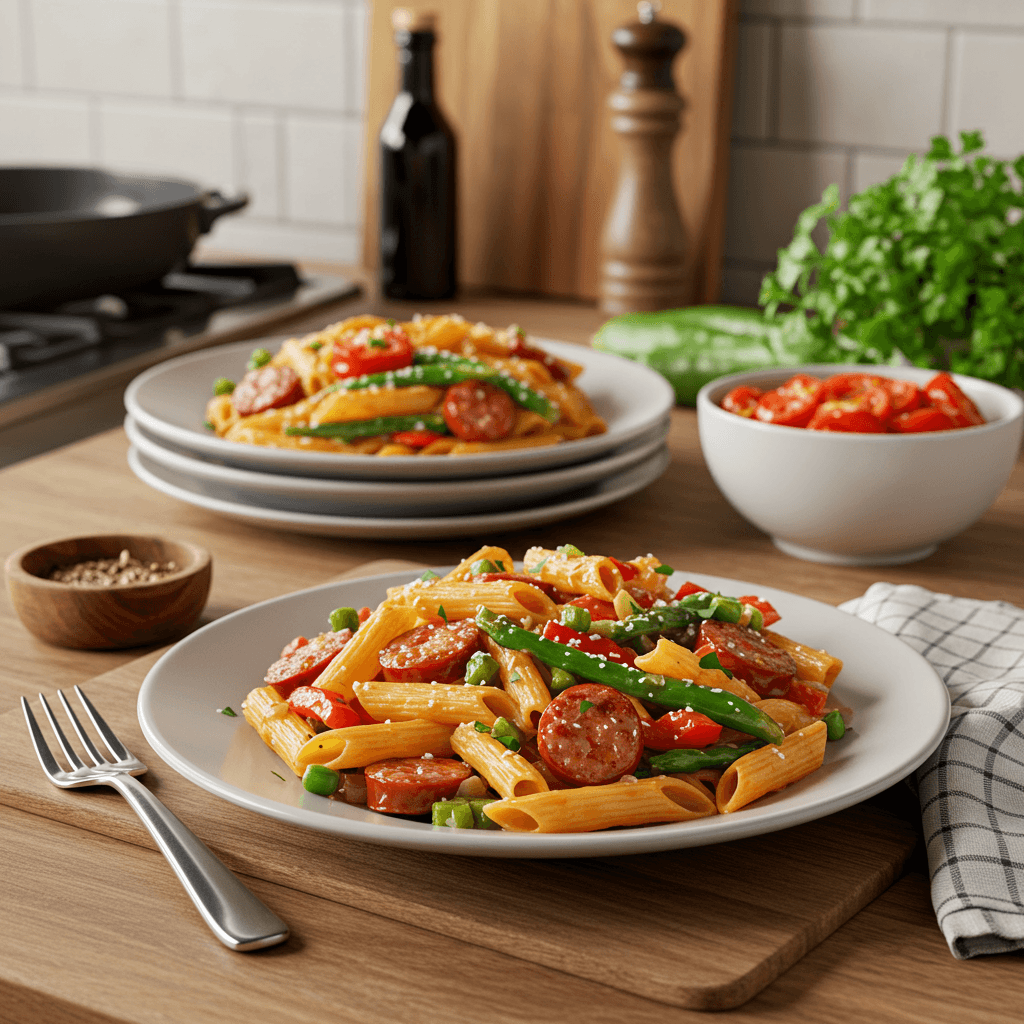 Savory Italian Sausage & Vegetable Pasta Delight