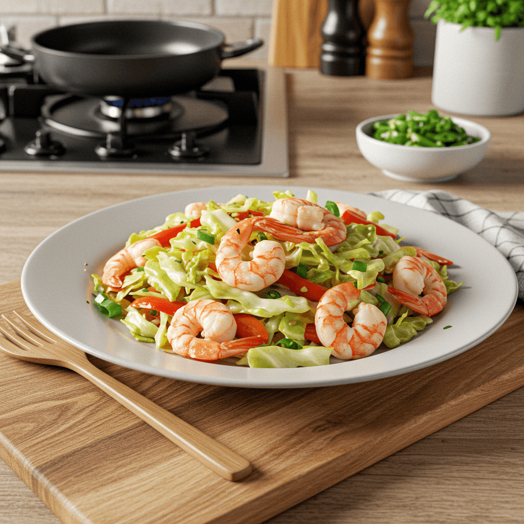 Savory Shrimp & Cabbage Stir