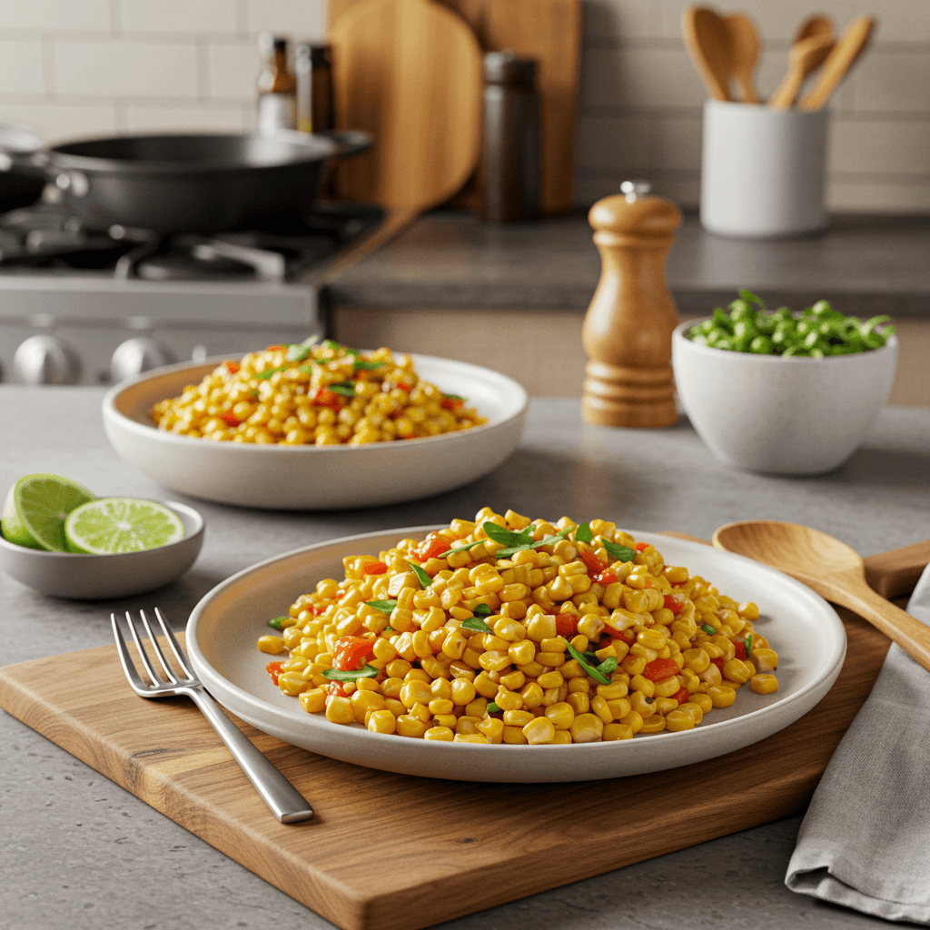 Spicy Honey-Lime Corn Sauté