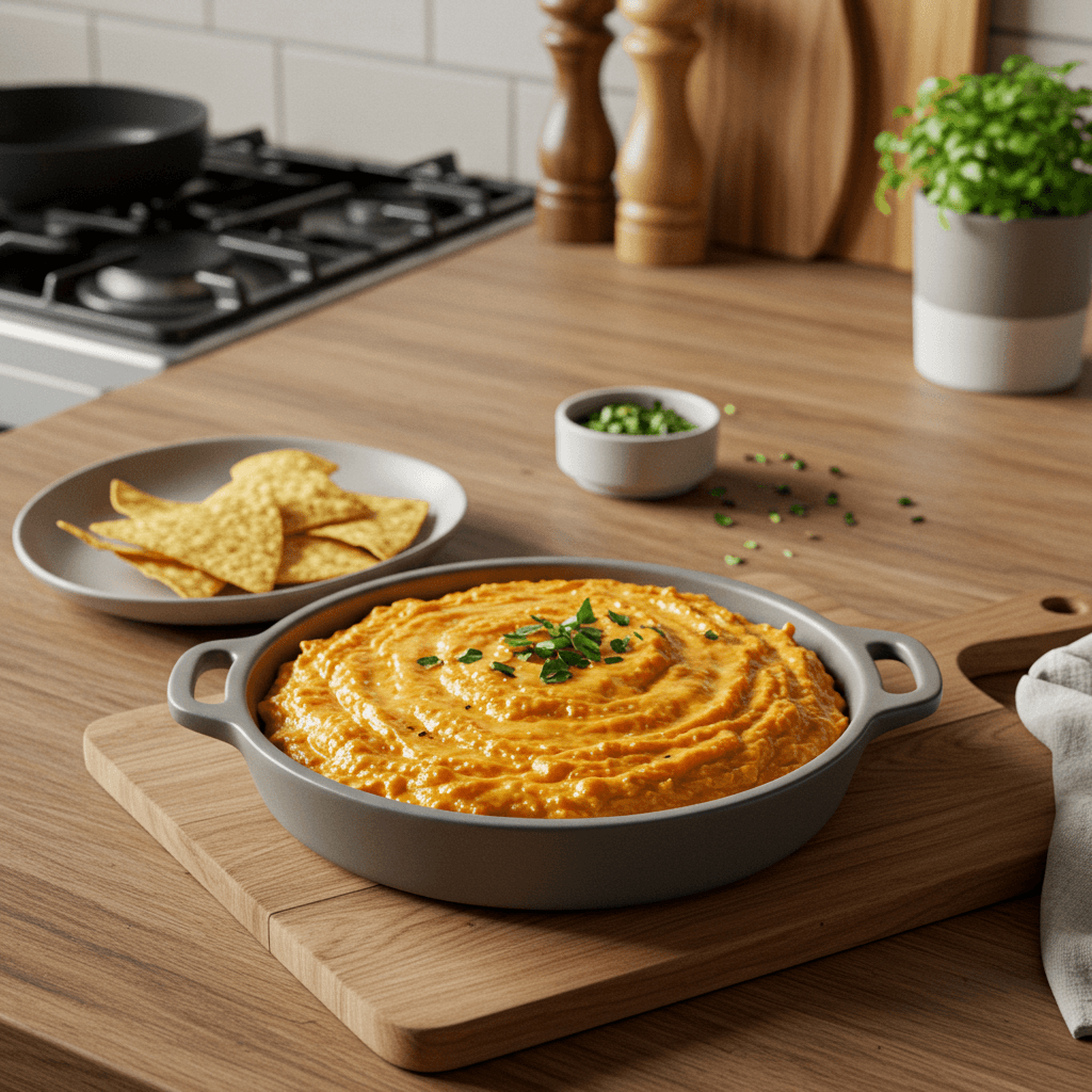 Spicy Vegan Nacho Cheese Dip for a Zesty Snacking Experience