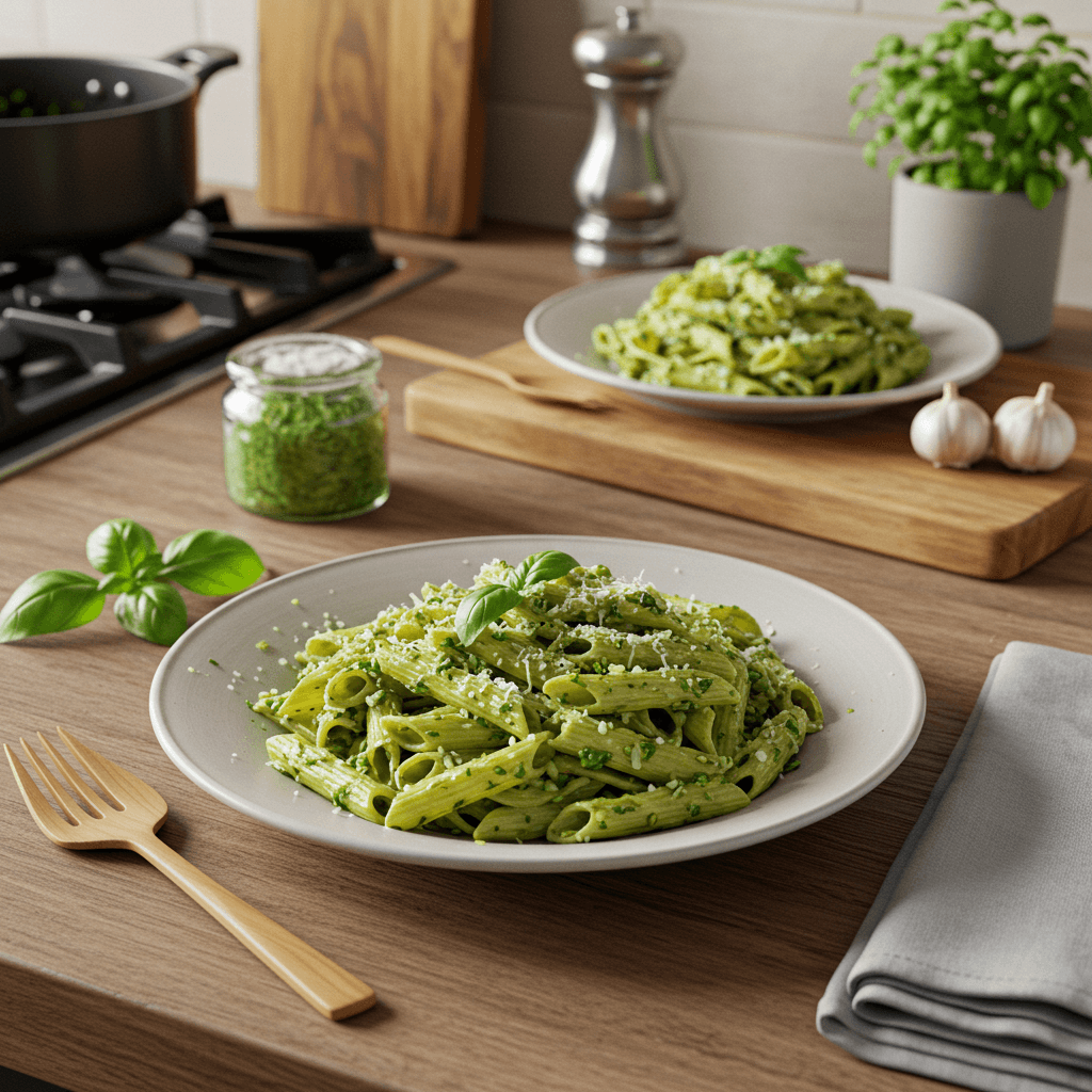 Stove-Top Basil Pesto Pasta