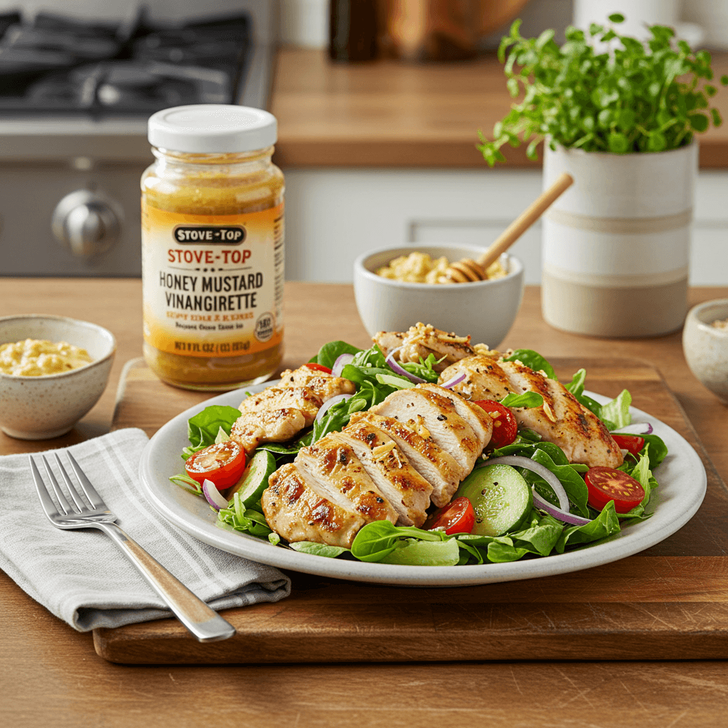 Stove-Top Honey Mustard Vinaigrette Chicken Salad