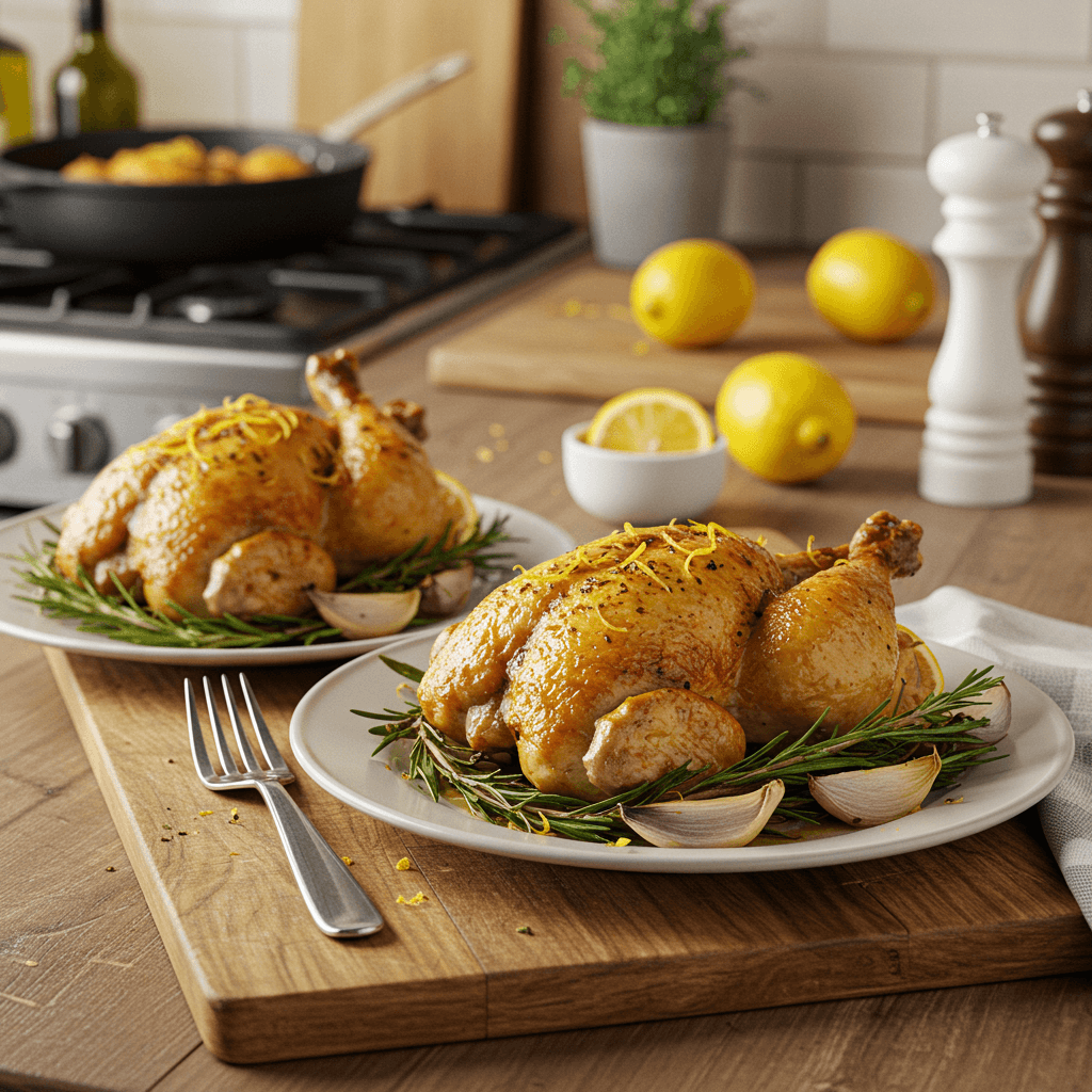 Succulent Herb-Roasted Chicken with Lemon Zest