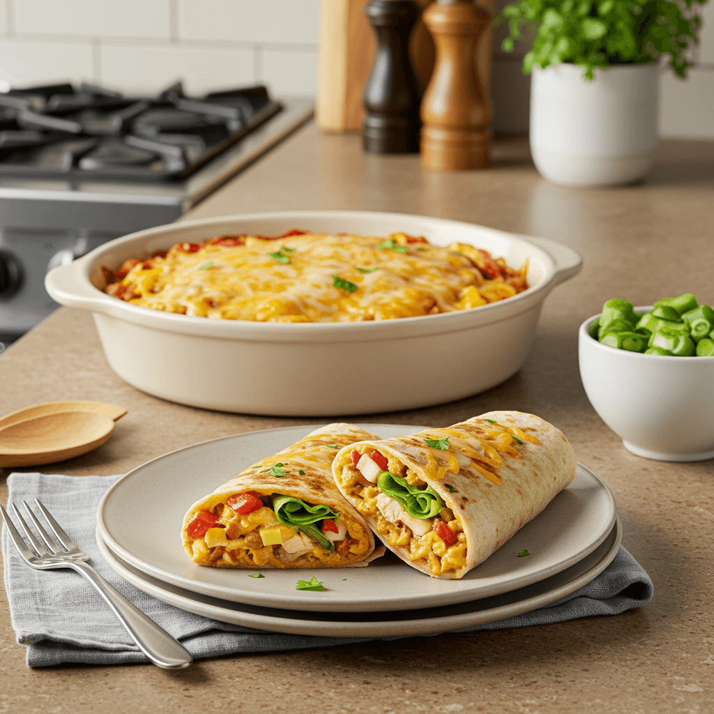 Sweet and Savory Crock Pot Breakfast Burritos