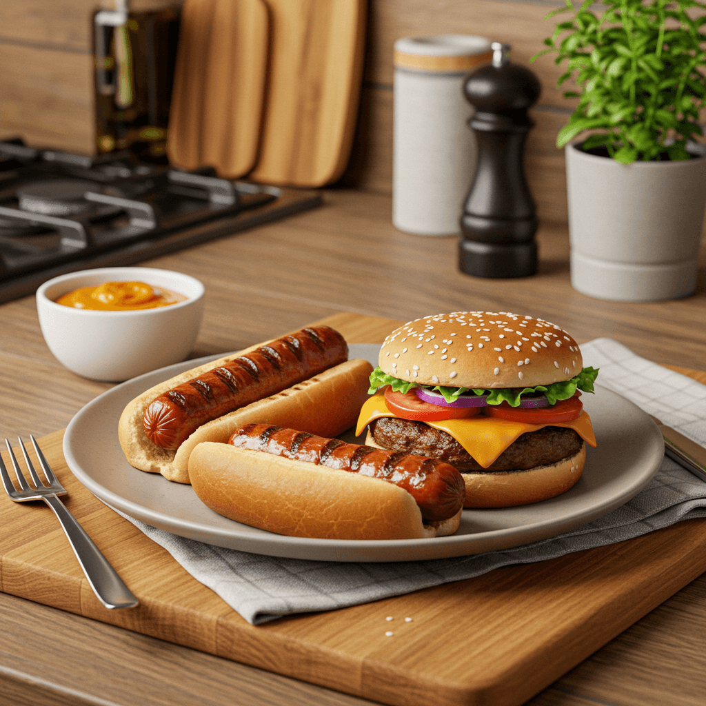Ultimate Grilled Hot Dog and Burger Feast