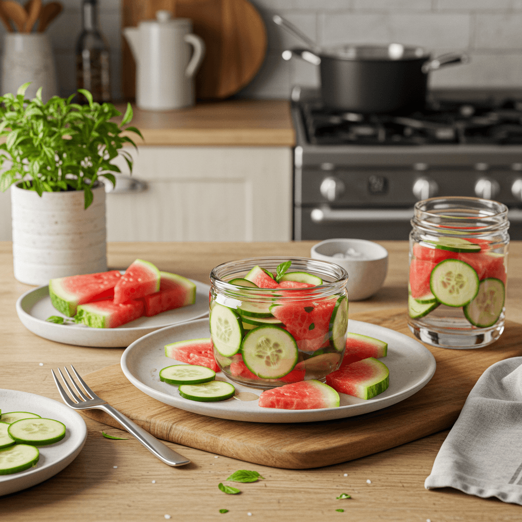 Ultimate Summer Refreshment: Watermelon, Cucumber & Herb Infused Water