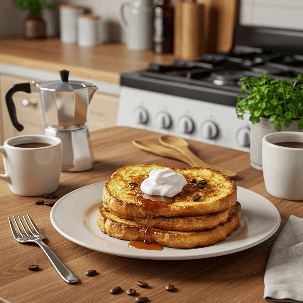 Wake-Up Call: Gourmet Coffee Cream French Toast