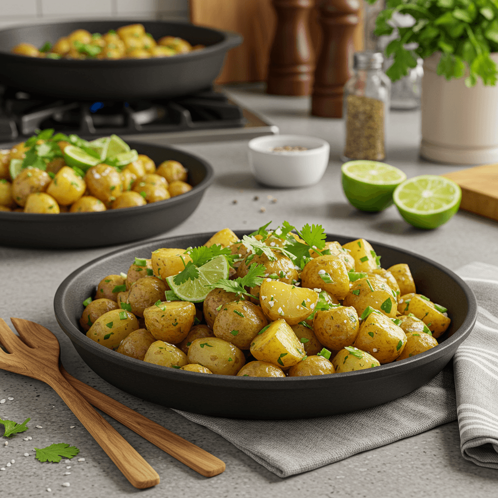 Zesty Cilantro Lime Potato Skillet