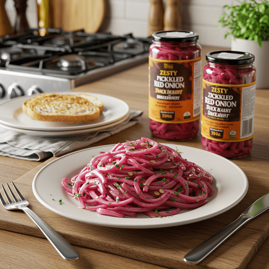 Zesty Pickled Red Onion Snack Delight