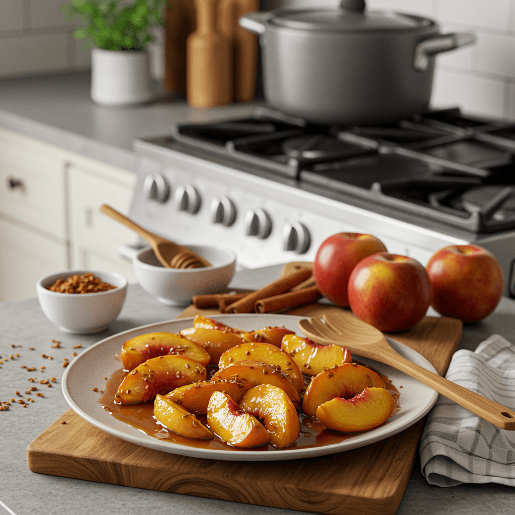 Caramelized Peach Delight on the Stove