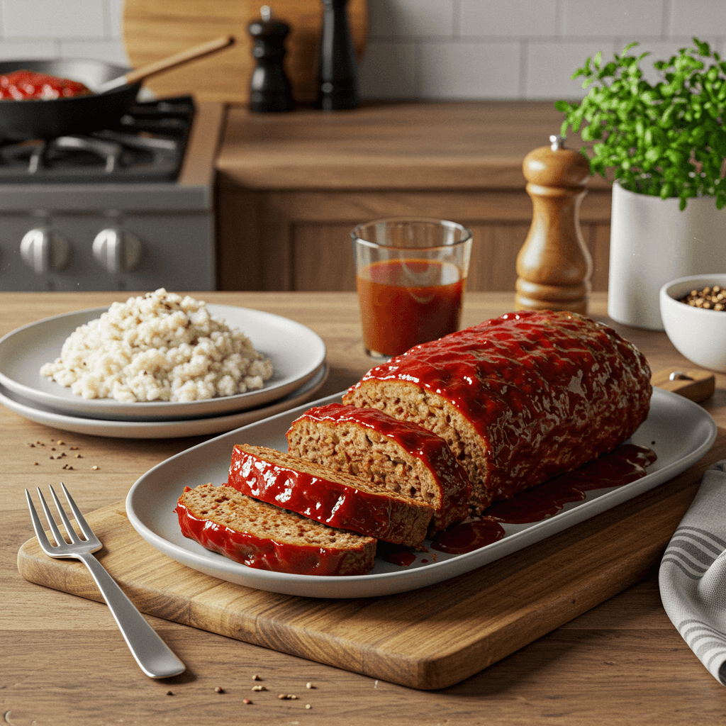 Classic Beef Meatloaf with Tangy Glaze