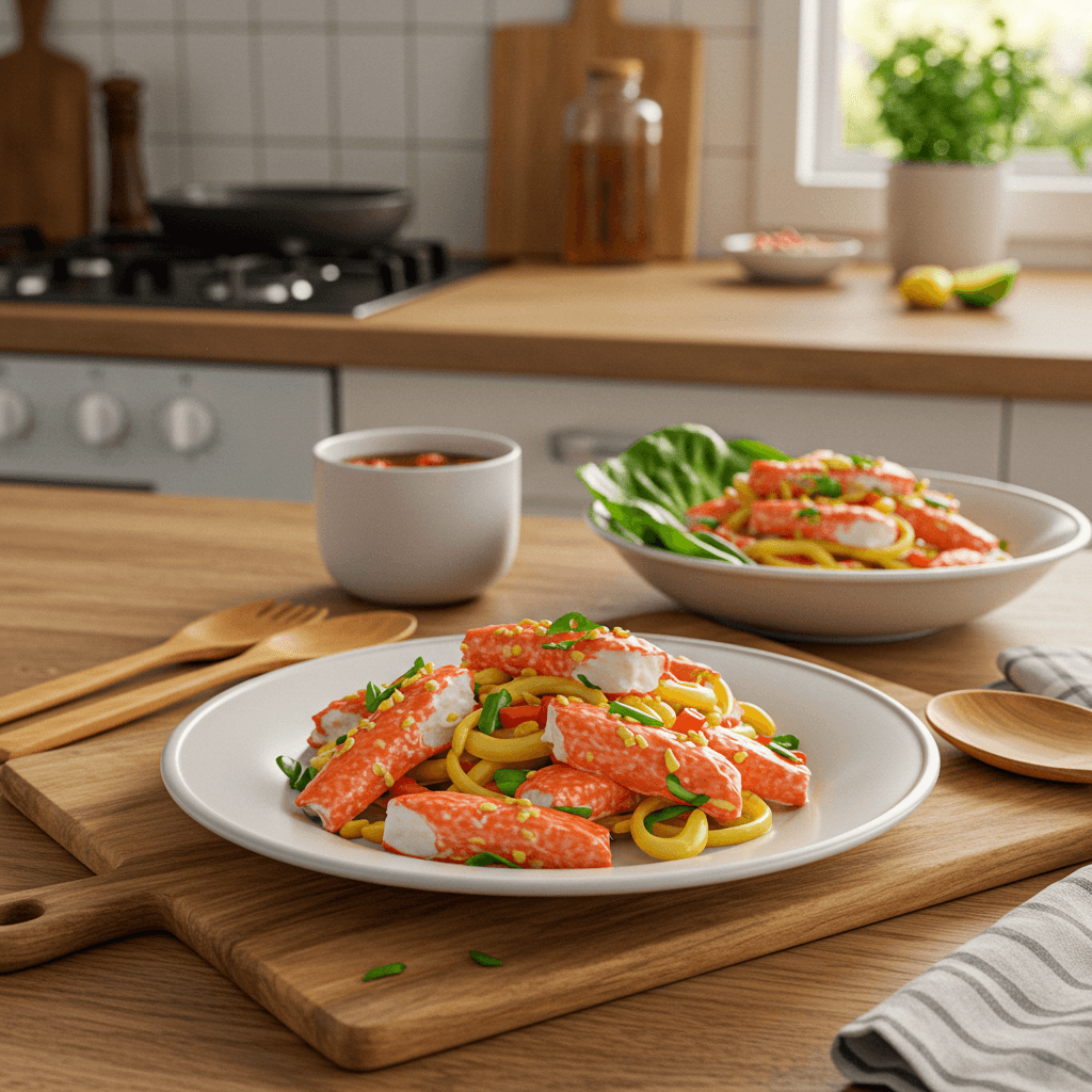 Crab & Surimi Delight with Sweet Chili Drizzle