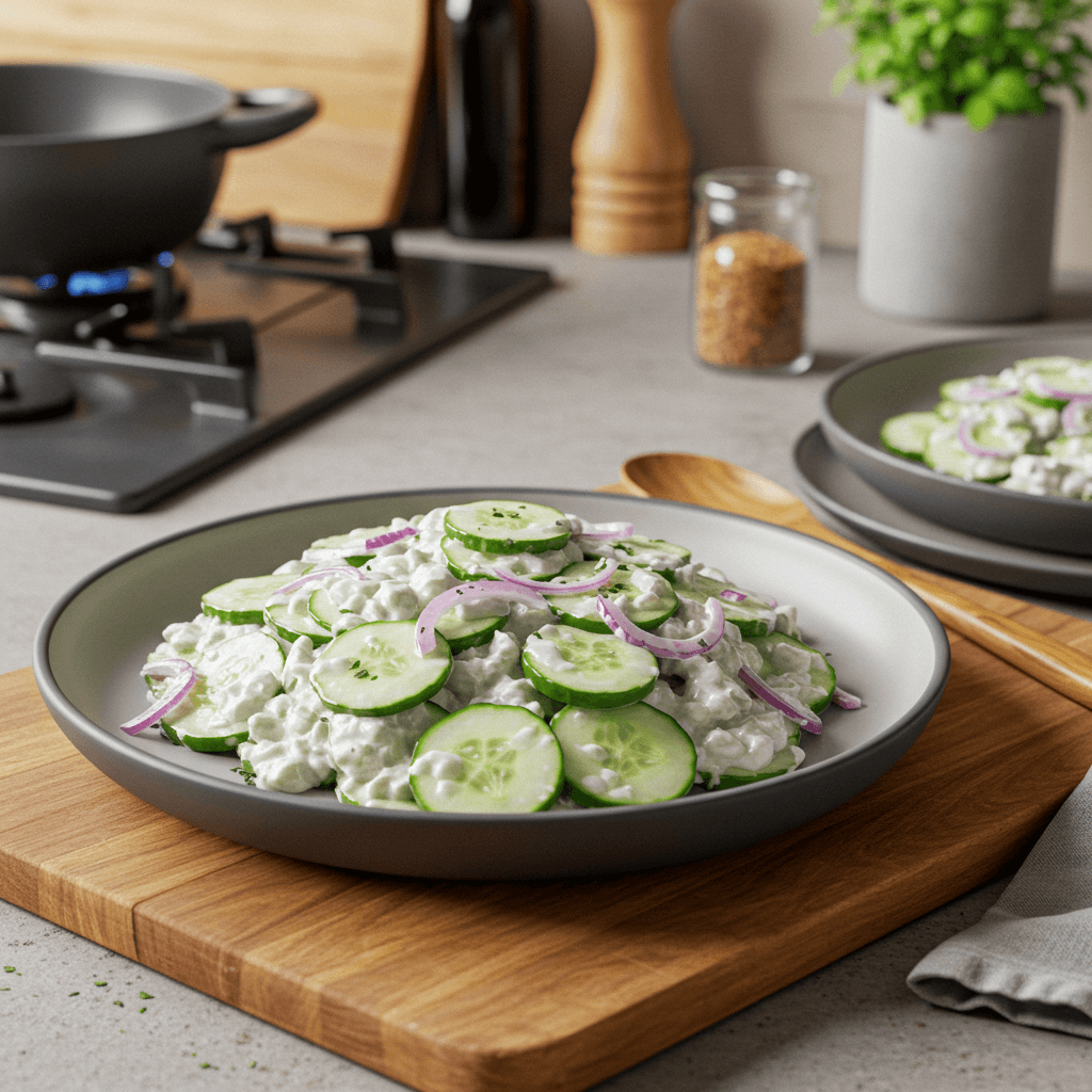 Creamy Cucumber and Red Onion Delight