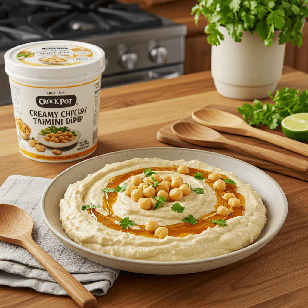 Crock Pot Creamy Chickpea Tahini Dip