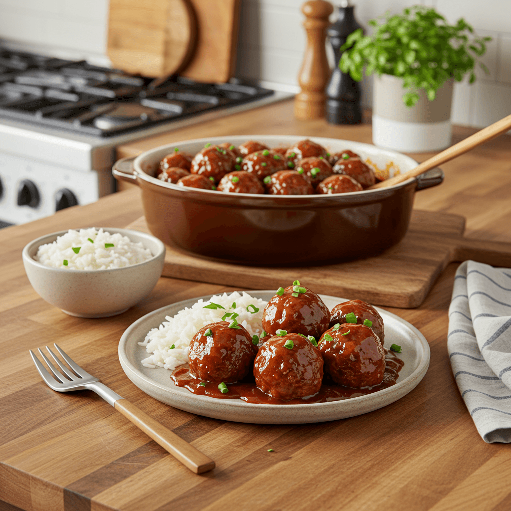 Crock Pot Hawaiian BBQ Meatballs