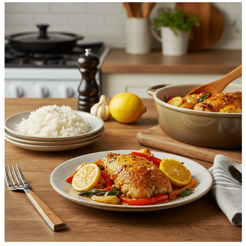 Crockpot Lemon Garlic Paprika Chicken