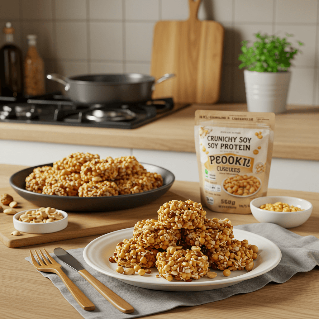 Crunchy Soy Protein and Peanut Clusters