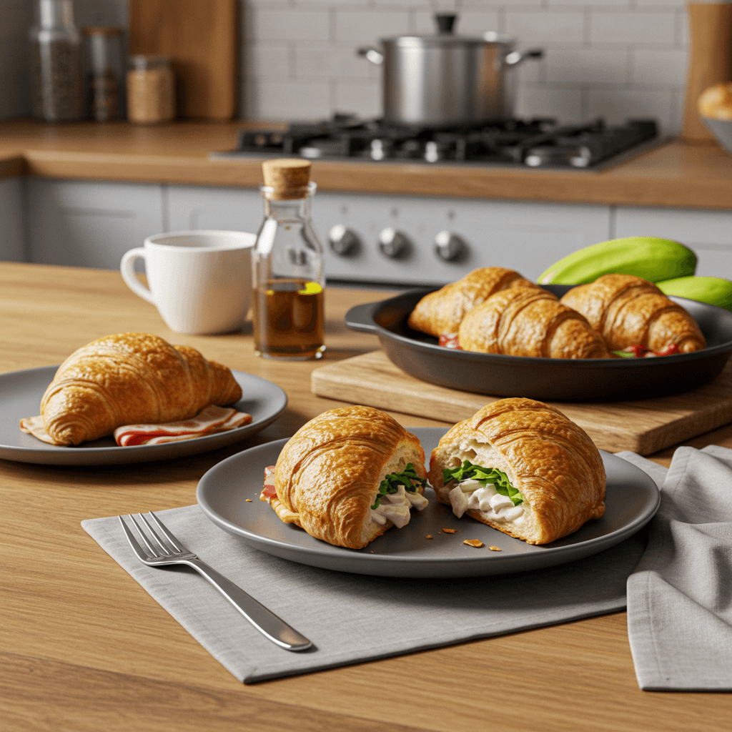 Decadent Breakfast Croissant Pockets with Sweet and Savory Fillings