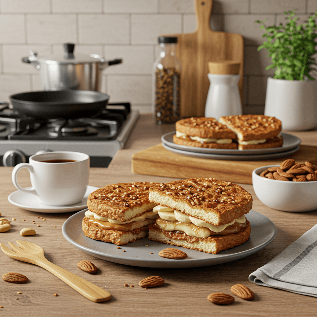 Decadent Oven-Baked Nutty Dessert Sandwich