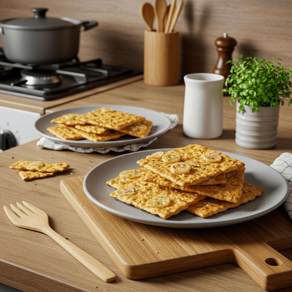 Effervescent Oven-Baked Snack Crackers