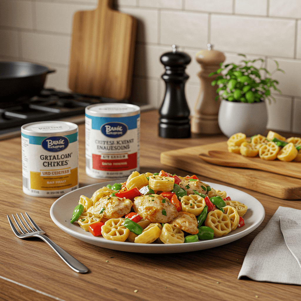 Garlic-Butter Chicken Rotini with Vibrant Vegetables