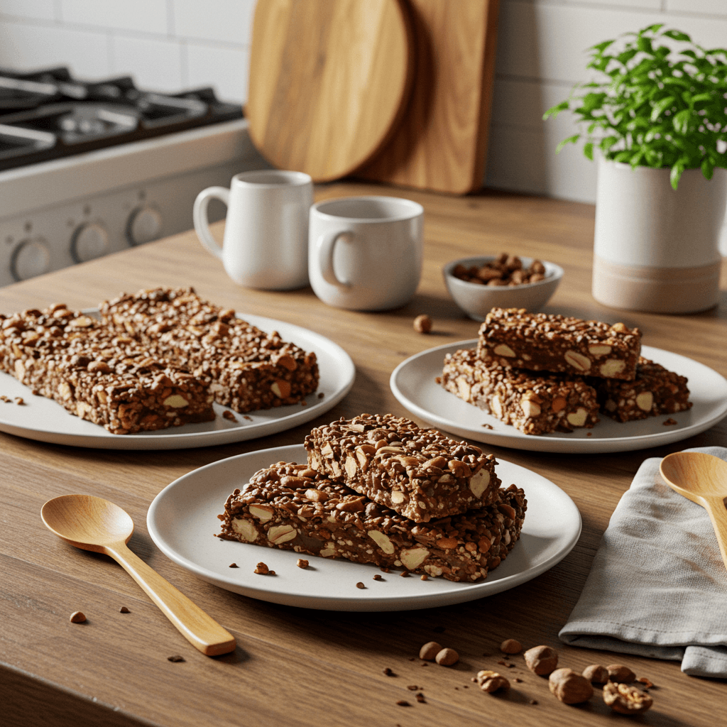 Irresistible Oven-Baked Chocolate Nut Energy Bars