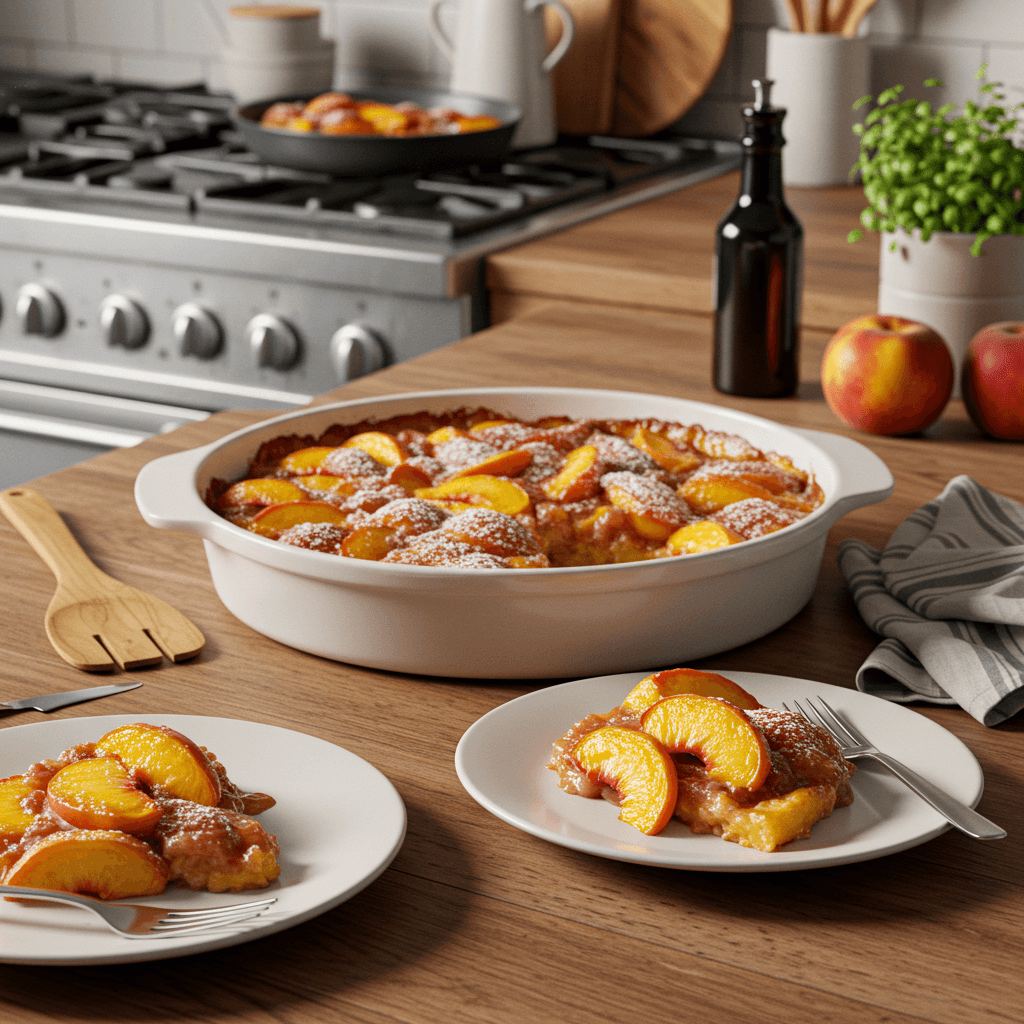 Irresistible Oven-Baked Peach Cobbler Delight