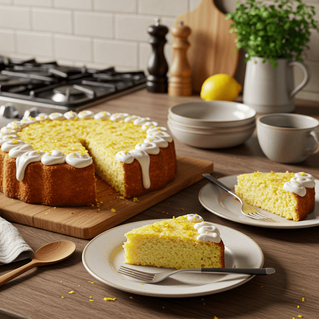 Lemon Zest Vanilla Butter Cake