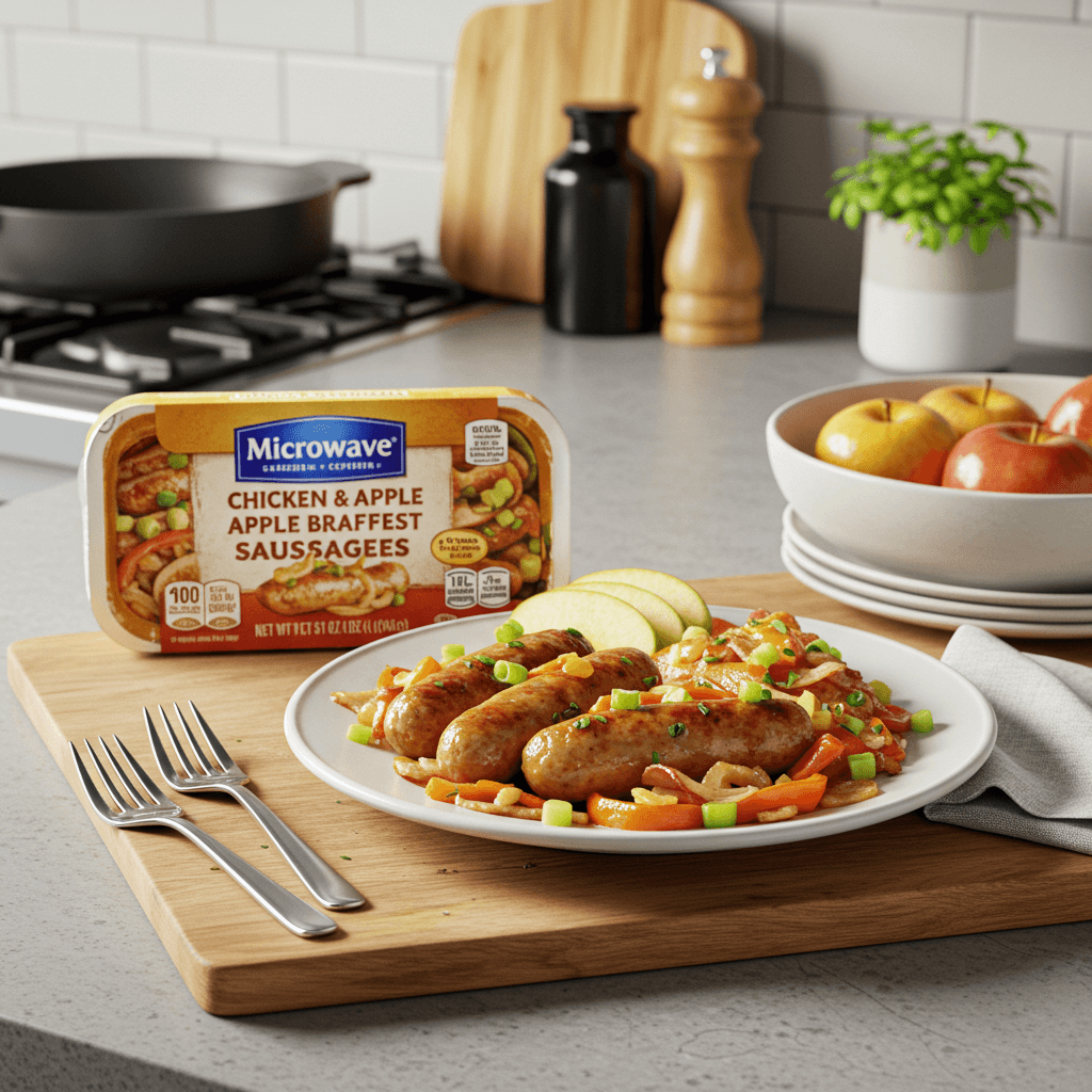 Microwave Chicken & Apple Breakfast Sausages