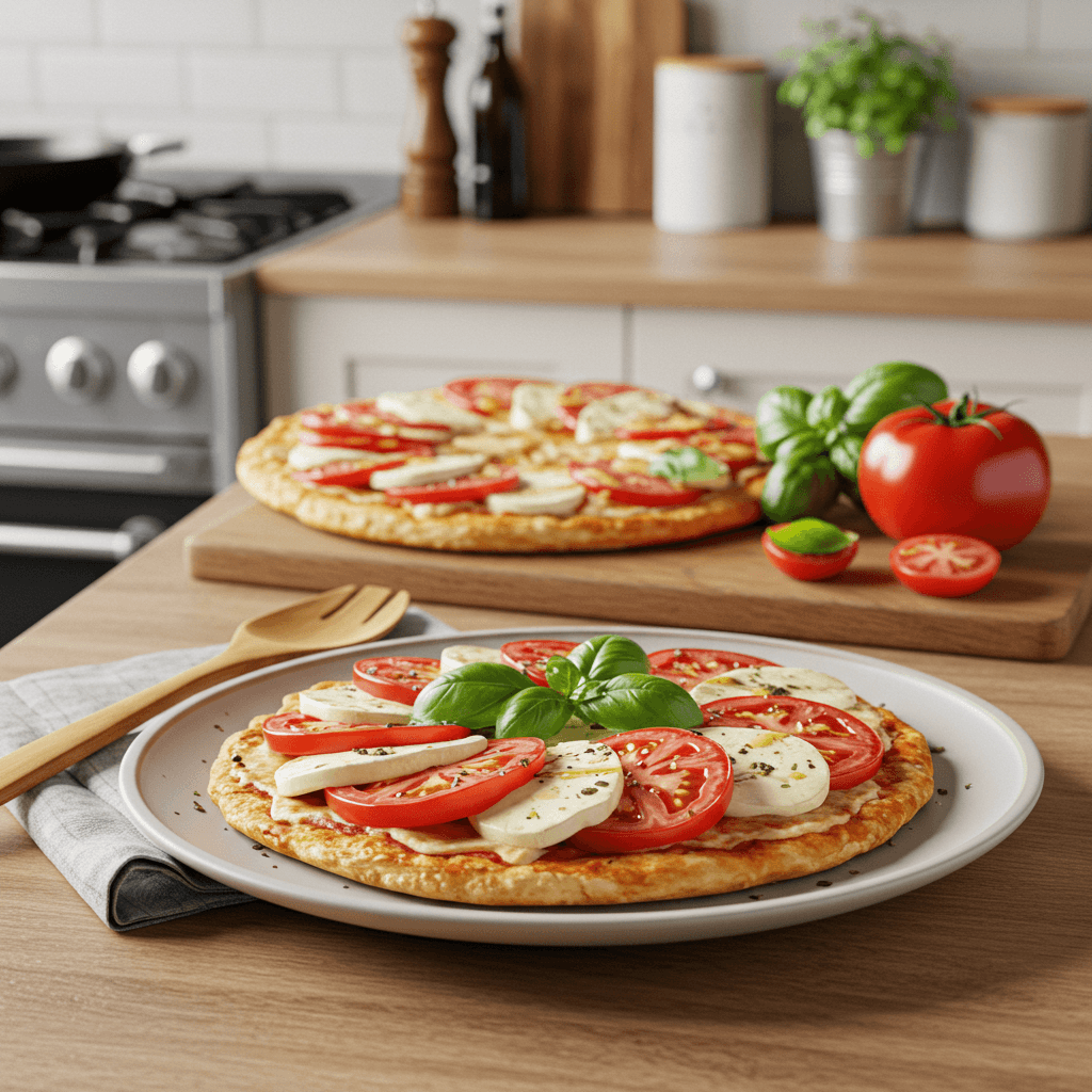 Oven-Baked Caprese Pizza Salad