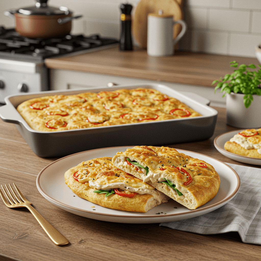 Oven-Baked Chicken Caesar Focaccia Delight