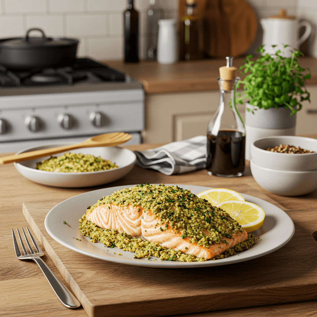 Oven-Baked Herb-Crusted Salmon Fillet