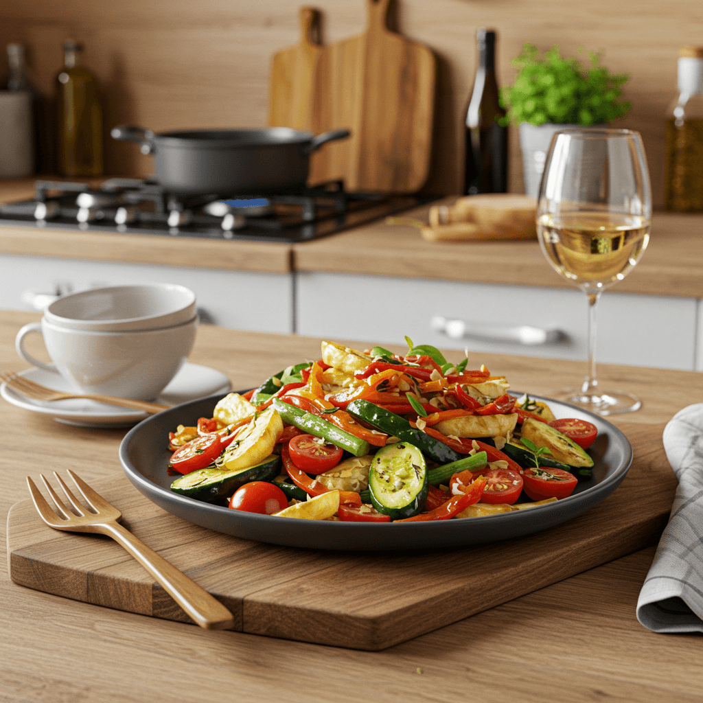 Oven-Baked Italian Snack Medley with Olive Oil and White Wine