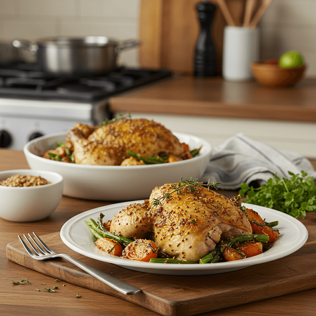 Oven-Roasted Mustard Herb Chicken