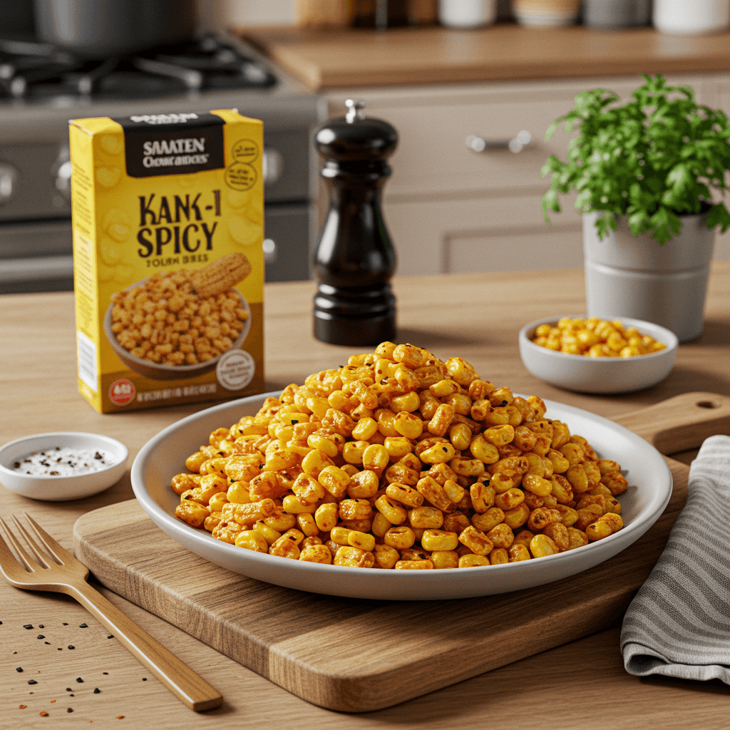 Oven-Roasted Spicy Corn Nibbles