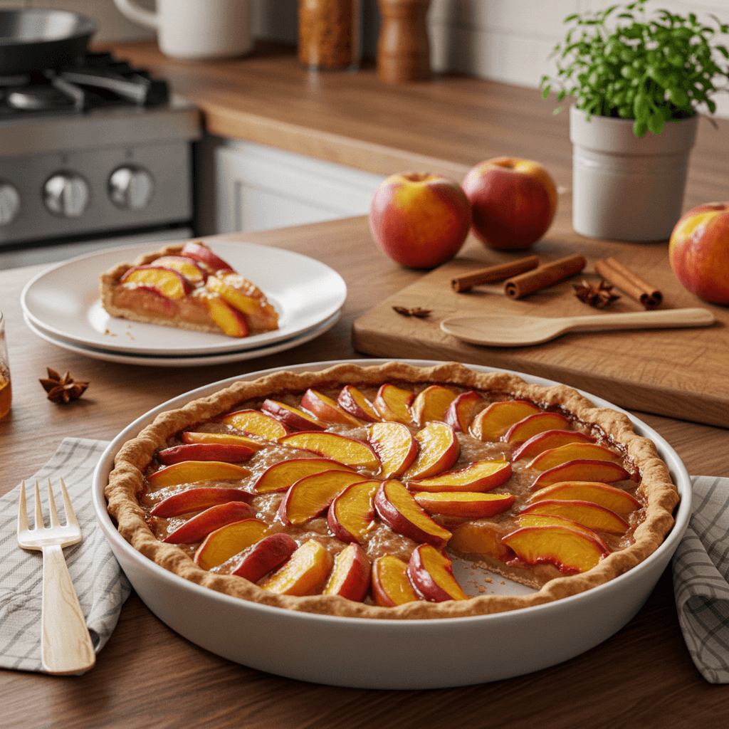 Peach Cinnamon Pie with a Buttery Crust