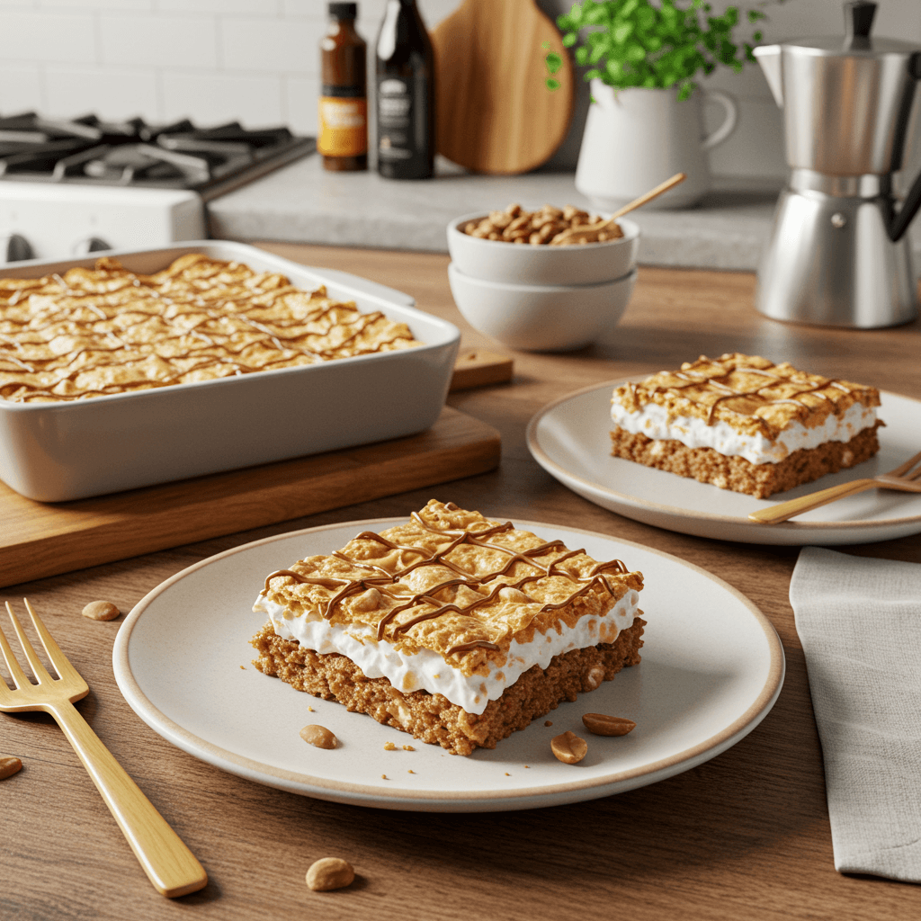 Peanut Butter Marshmallow Delight Bars