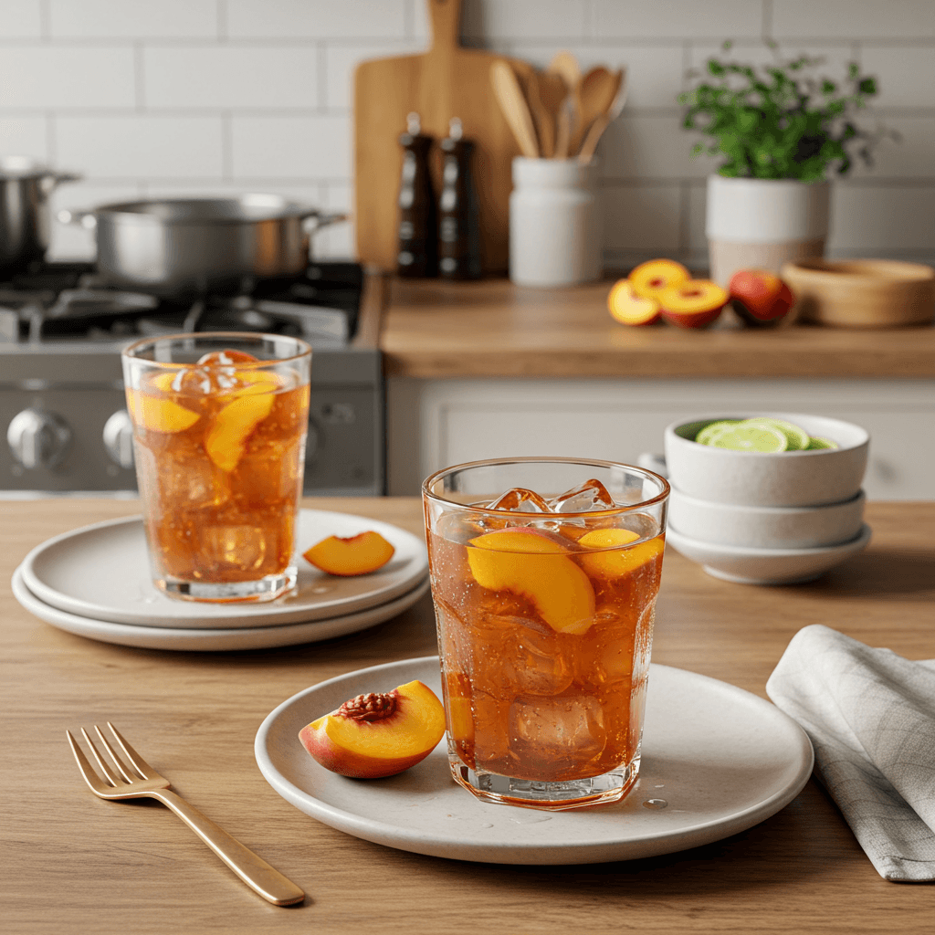 Refreshing Peach Bourbon Iced Tea