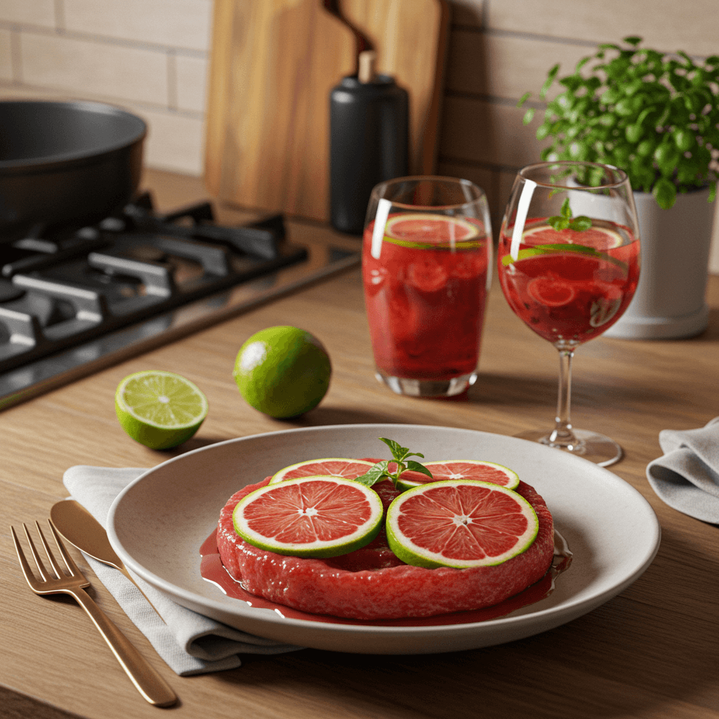 Refreshing Red Wine Lime Spritzer