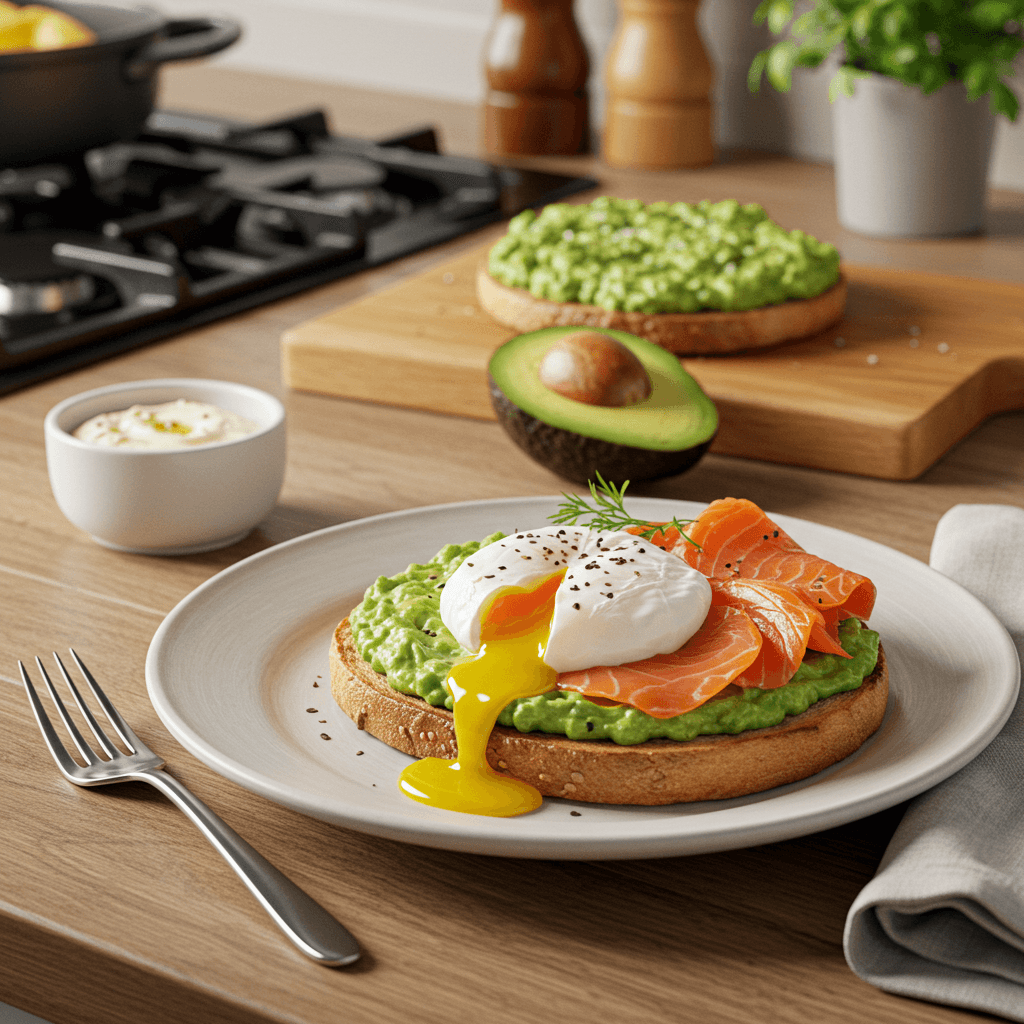 Savory Avocado Toast with Poached Egg and Smoked Salmon