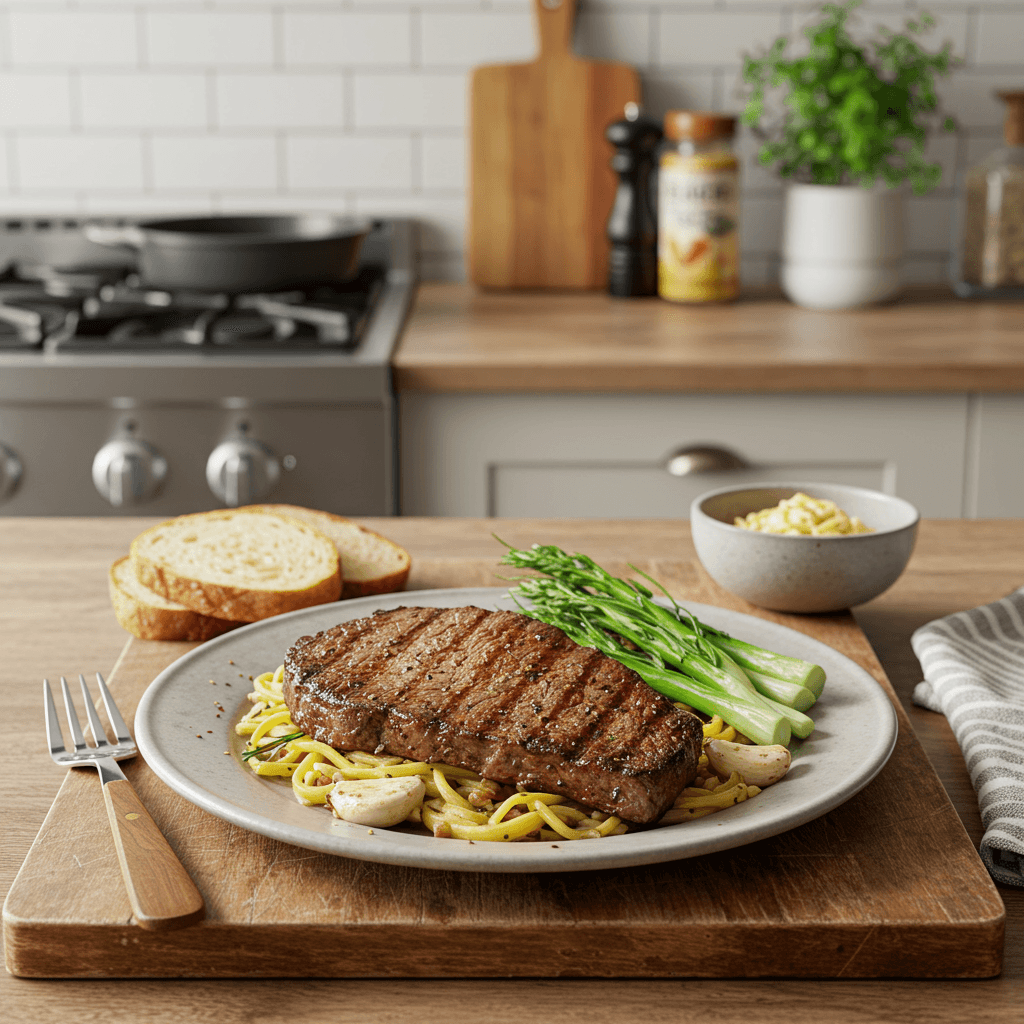 Savory Pan-Fried Tri-Tip Steak with Garlic Butter
