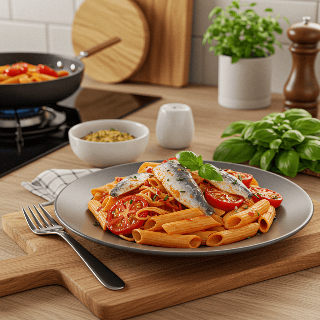 Savory Sardine and Tomato Pasta Delight