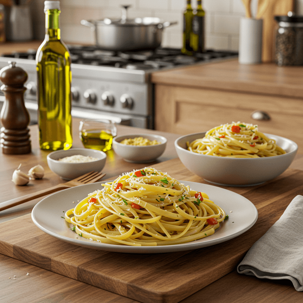 Sizzling Butter and Olive Oil Infused Linguine
