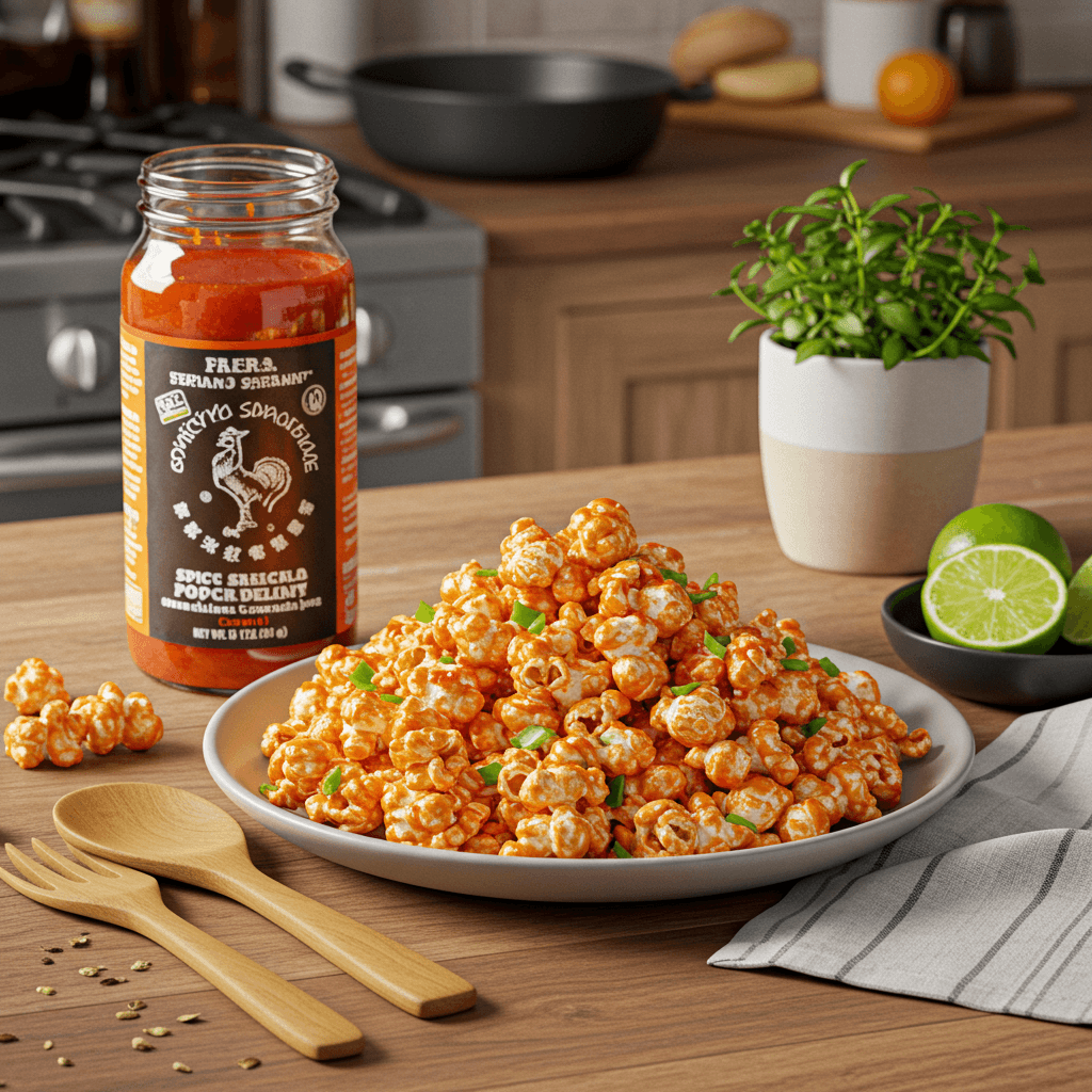 Spicy Sriracha Lime Popcorn Delight